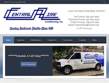 Tablet Screenshot of centralaireconditioning.com